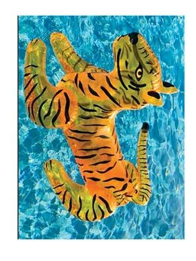 “New” Swimline Giant 73” Long Wild Tiger Inflatable Ride On Swimming Pool Float